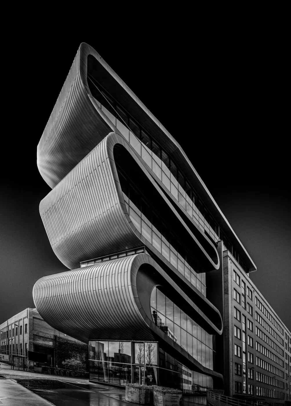 Umicore-gebouw met glazen gevel